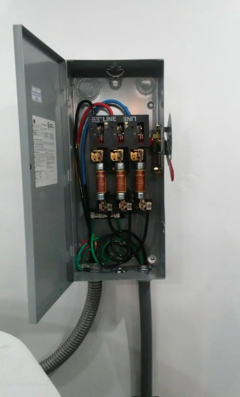 Three-phase disconnect switch installed for Electrical Wiring & Rewiring in Archbald