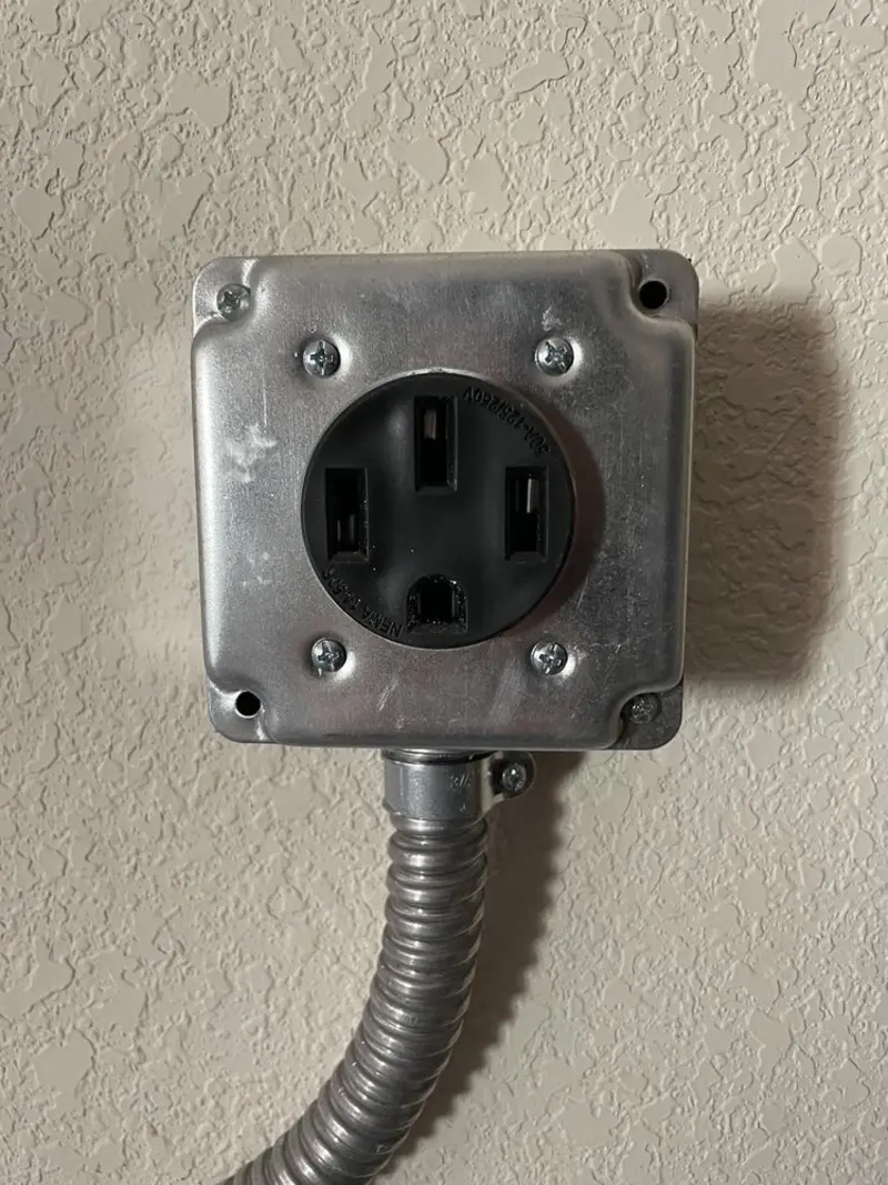 NEMA 14-50 outlet installed for Smart Home Electrical in Archbald